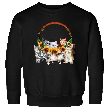 Discover Kittens Sunflowers Gift For Cat LOver Sweatshirts