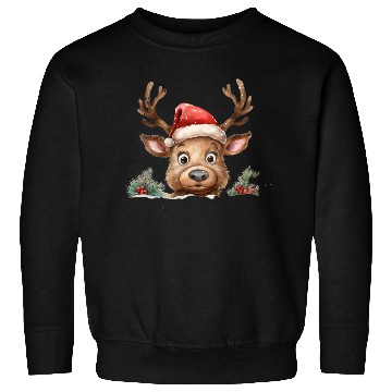 Discover Christmas watercolor Reindeer Sweatshirts