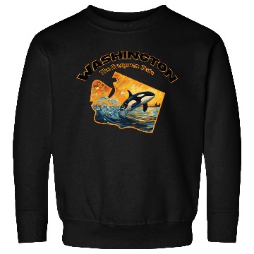Discover Washington Wildlife - orca Sweatshirts