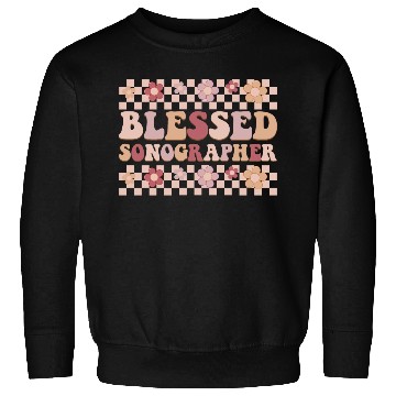 Discover Blessed sonographer flower Sweatshirts