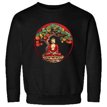 Discover Buddha Under Reggae Colored Bodhi Tree Sweatshirts
