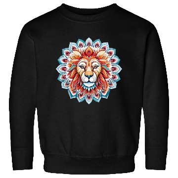 Discover Lion Colored Mandala Art Sweatshirts