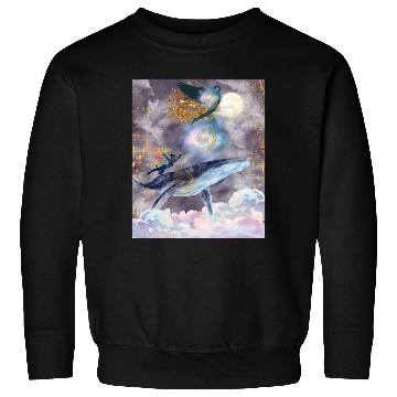 Discover Whale's Celestial Journey Sweatshirts