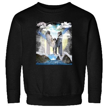Discover Celestial Gateway - Angelic Serenity Sweatshirts