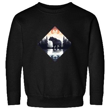 Discover Abstract bear in the mountains Sweatshirts