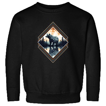 Discover Abstract bear in the mountains Sweatshirts