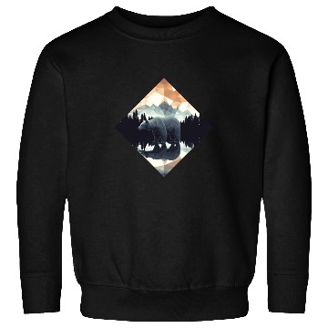 Discover Abstract bear in the mountains Sweatshirts