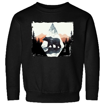 Discover Abstract bear in the mountains Sweatshirts