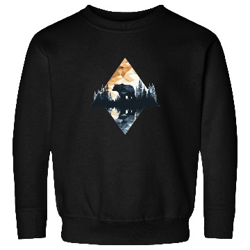 Discover Abstract bear in the mountains Sweatshirts