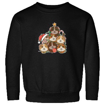 Discover Guinea Pig Christmas Tree Funny Animal Sweatshirts