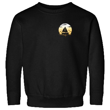 Discover Sailboat moon sailing gift for captain holiday Sweatshirts