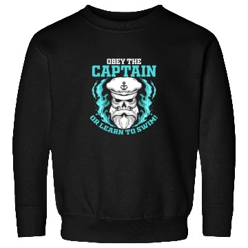 Discover Captain Gift for Sailing Sailing Boat Obey the Sweatshirts