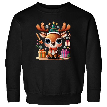 Discover Cute Reindeer Merry Christmas Gift Happy Holidays Sweatshirts