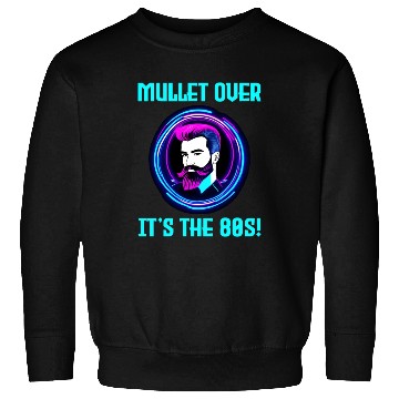 Discover Neon Retro Barber Shop Sign 80s Style Mullet Hair Sweatshirts