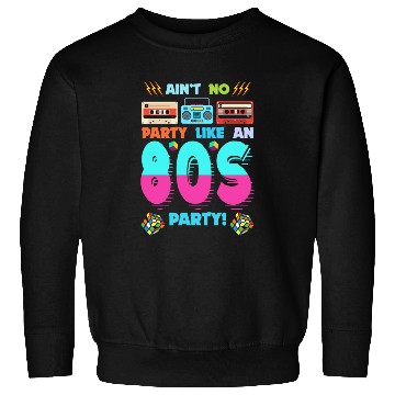 Discover 80s Party Vibes - Retro Design with Cassette Tapes Sweatshirts