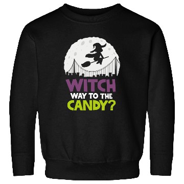 Discover Witch Way To The Candy Halloween Sweatshirts