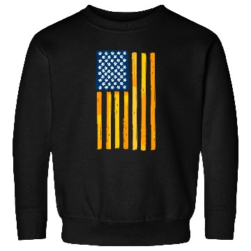 Discover Usa Flag Yellow Sweatshirts