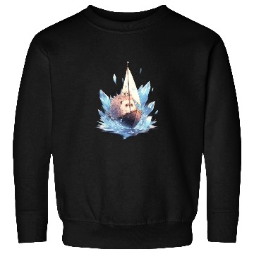 Discover Ice Sailing Hedgehog Ice Sailor Ice Boating Sweatshirts