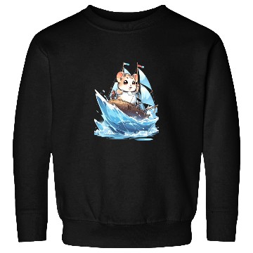 Discover Ice Sailing Hamster Ice Sailor Ice Boating Sweatshirts