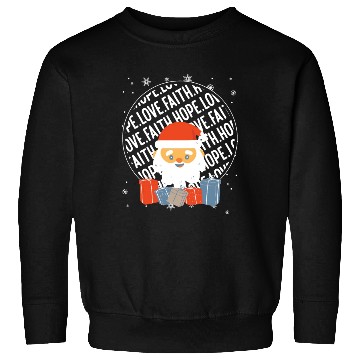Discover Faith Hope Love Religious Family Christmas Santa Sweatshirts