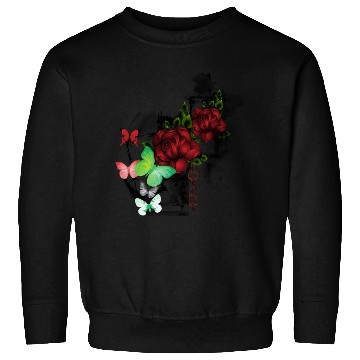 Discover female flowers butterfly Sweatshirts