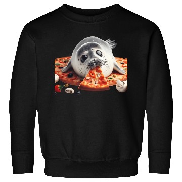Discover Seerobbe enjoys pizza Sweatshirts