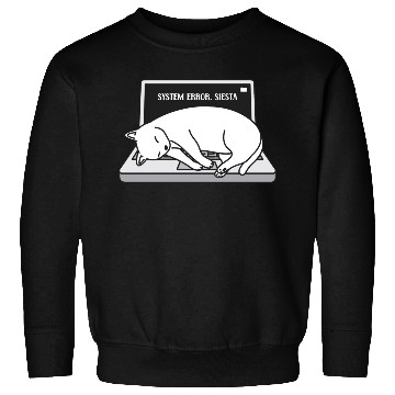 Discover System Error. Siesta - Sleeping Cat Programmer Sweatshirts