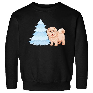 Discover Christmas tree and brown cute dog Sweatshirts