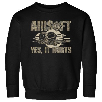 Discover Airsoft Yes It Hurts Funny Sweatshirts