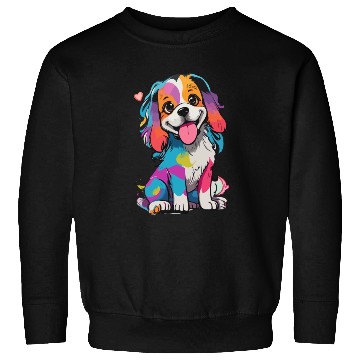 Discover Colorful Cute Dog for Dog Lovers Sweatshirts