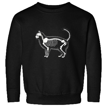 Discover Anatomy of a Cat: Skeleton in Monochrome Sweatshirts
