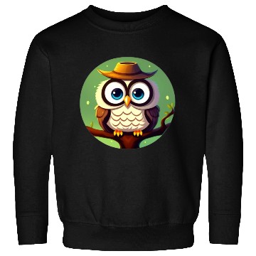 Discover Owl in a hat Sweatshirts
