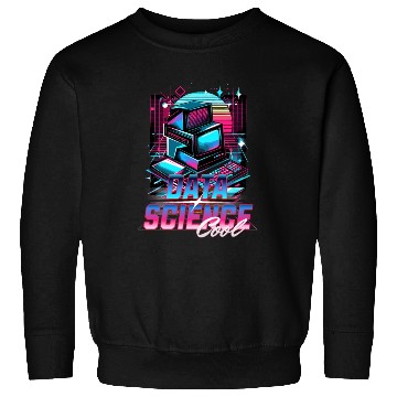 Discover Retro Neon Data Science Vibes 90s Sweatshirts