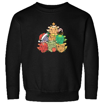 Discover Dragon Christmas Tree Funny Animal Christmas Sweatshirts