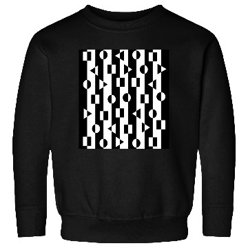 Discover Geometric Shapes Black And White Pattern Sweatshirts