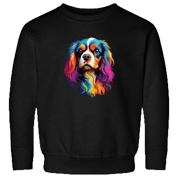 Discover Watercolor Colorful Cavalier King Charles Spaniel Sweatshirts