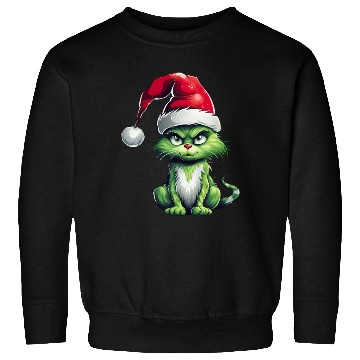 Discover Green Christmas Cat Sweatshirts