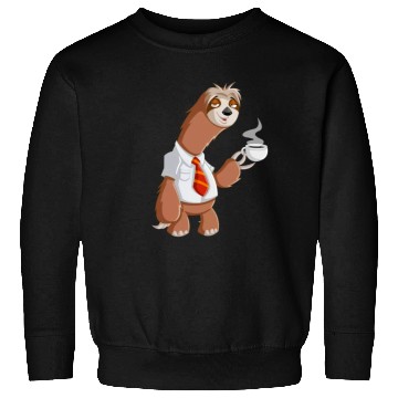 Discover Smiling Sloth With Coffee Sweatshirts
