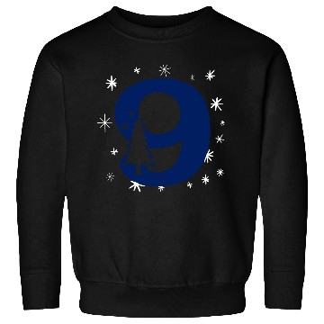 Discover 9 White Christmas Stars - Blue Number Nine Sweatshirts