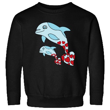 Discover The Endearing Dance of Dolphin Mom and Kid Sweatshirts