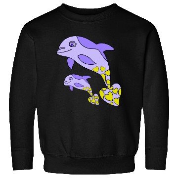 Discover The Endearing Dance of Dolphin Mom and Kid Sweatshirts