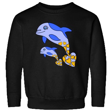 Discover The Endearing Dance of Dolphin Mom and Kid Sweatshirts