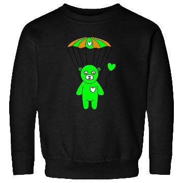 Discover Teddy Bear - The Green Skydiver Sweatshirts