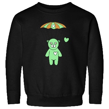 Discover Teddy Bear - The Green Skydiver Sweatshirts