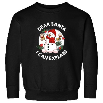 Discover Schneemann Dear Santa I can Explain Funny Sweatshirts