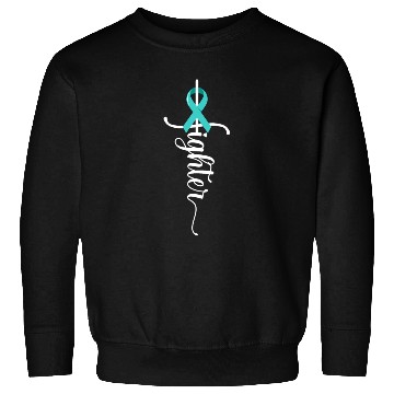 Discover Fighter Christian Cross Warrior Ovarian Cancer Sweatshirts