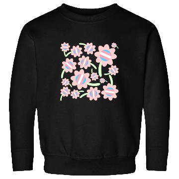 Discover Transgender Pride Flag Flower Pattern Sweatshirts