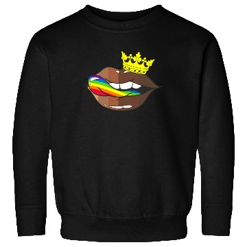 Discover LGBTQ Rainbow Black Pride Crown Melanin Lips Sweatshirts