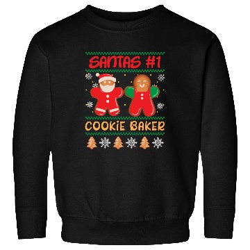 Discover Santa's Number 1 Cookie Baker Christmas Baking Sweatshirts