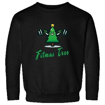 Discover Fitmas Tree funny gym words Sweatshirts